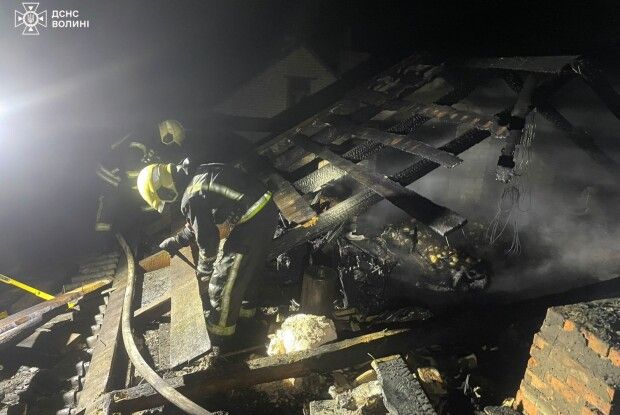 Під час нічної пожежі на Волині загинув чоловік з інвалідністю