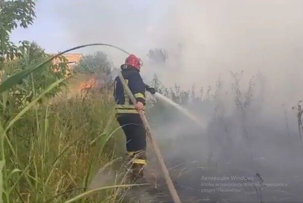 У місті на Волині горіла трава на площі 1,5 га (Відео)