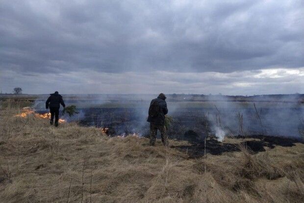 На Волині спіймали «на гарячому» палія сухої трави