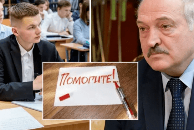 «Рятуйте»: білоруський школяр на «відкритому уроці з лукашенком» передав світові «сигнал» 