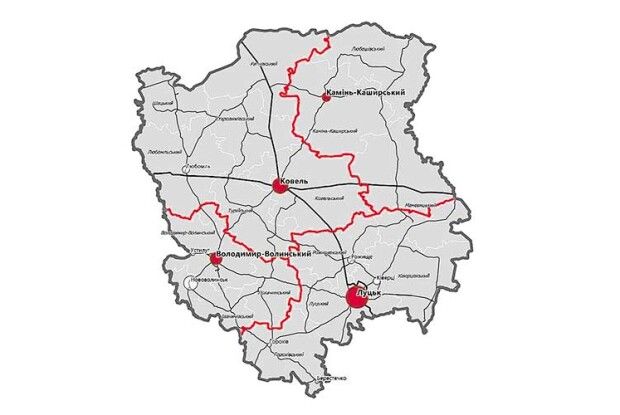 Волинь поділять на 4 райони