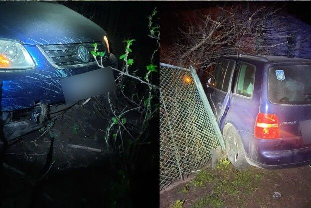 На Волині двоє водіїв розбили паркани під час втечі від патрульних