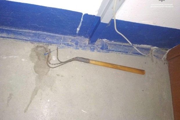 У Луцьку пхихічно хворий чоловік завдав патрульному рубано-колоту рану обличчя