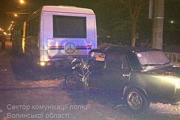 У Луцьку ВАЗ в’їхав у маршрутку