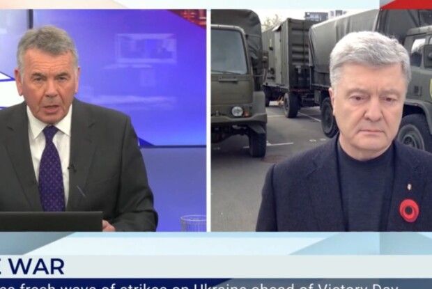 Обіцяв «Київ за два дні», а тепер скасовує паради в росії, – Порошенко на GB News познущався з путіна (Відео)