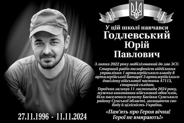 У громаді на Волині відкрили меморіальну дошку на честь молодого Героя (Фото)