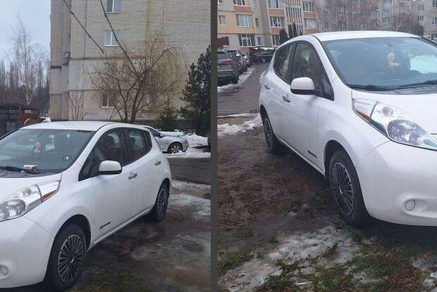 У Луцьку оштрафували водія, який припаркувався на газоні (Фото)