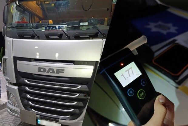 На Волині вночі затримали нетверезого керманича вантажівки