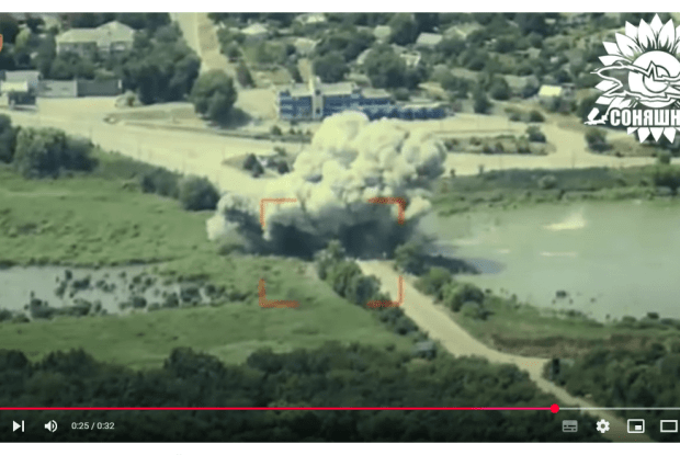 Український МіГ-29 американськими бомбами знищив російську переправу у Запорізькій області (Відео)