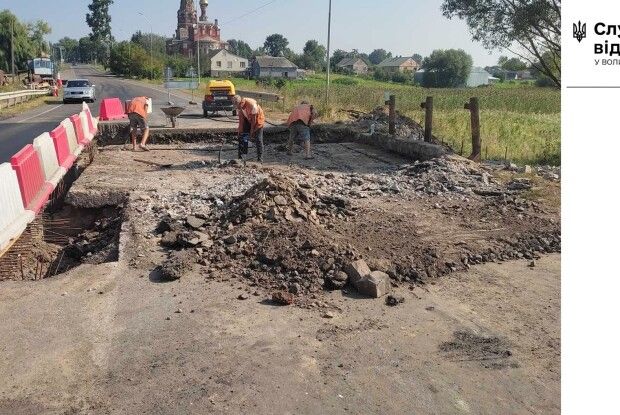 На трасі Львів – Радехів – Луцьк ремонтують міст