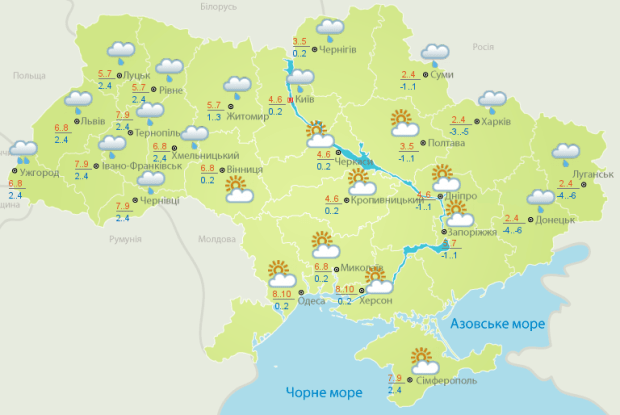 Погода: нам варто очікувати пізніх заметілей? (Карти гідрометеоцентру і пісня)