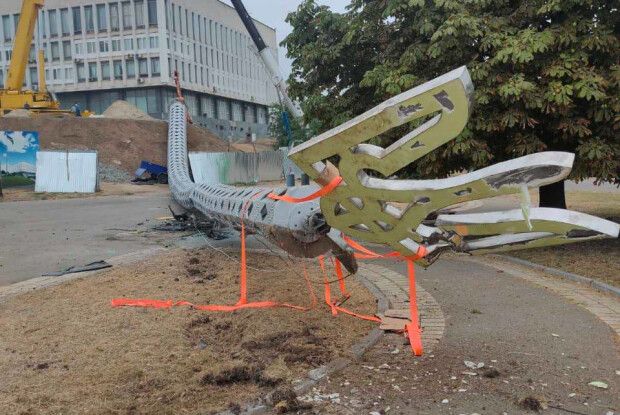 У Херсоні упав найбільший прапор України (Фото) 