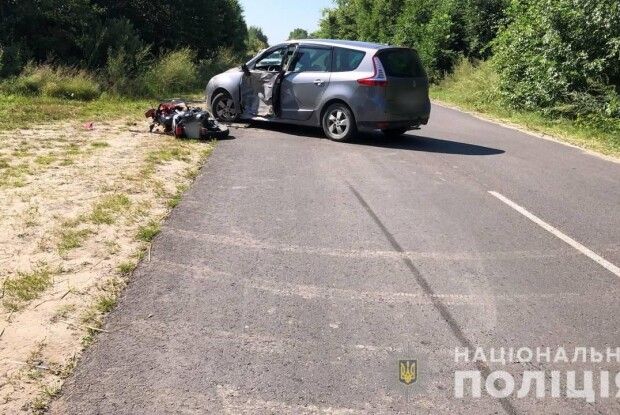 На Волині в аварії загинув мотоцикліст (Фото) 