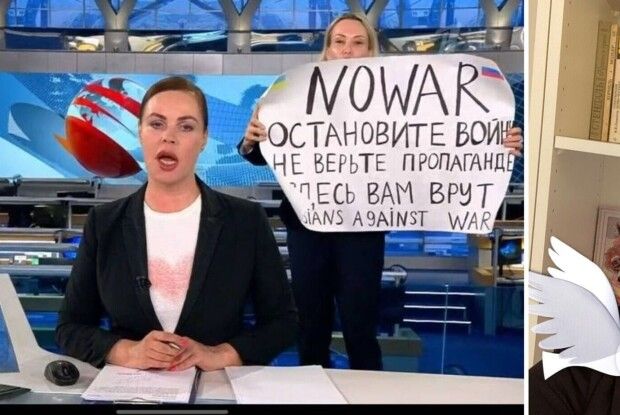 Зеленський подякував росіянці з плакатом «Ні війні» в ефірі російського каналу (Відео)