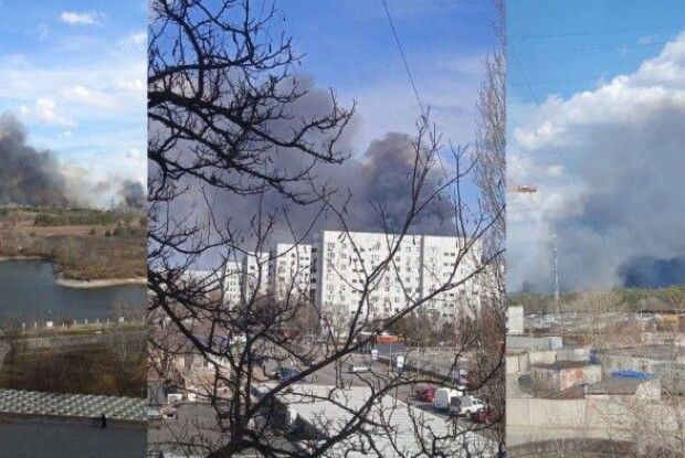 В окупованому Енергодарі - сильна пожежа (Фото)
