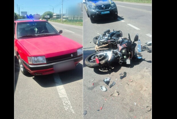 На Волині мотоциклісти таранили автомобілі
