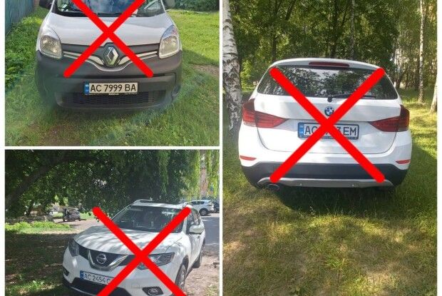 У Луцьку водії понівечили газони