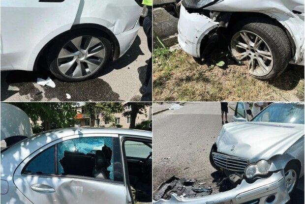 Аварія на перехресті у Луцьку: водій «Тесли» не надав переваги в русі