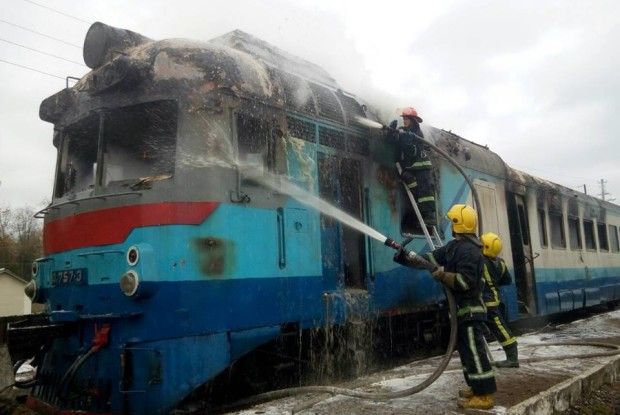 Під Костополем згорів дизель-поїзд «Удрицьк-Сарни-Здолбунів»