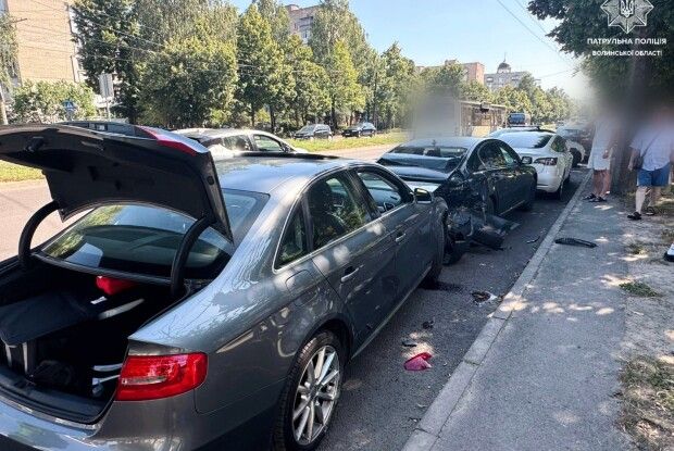 У Луцьку сталася ДТП за участю трьох автомобілів