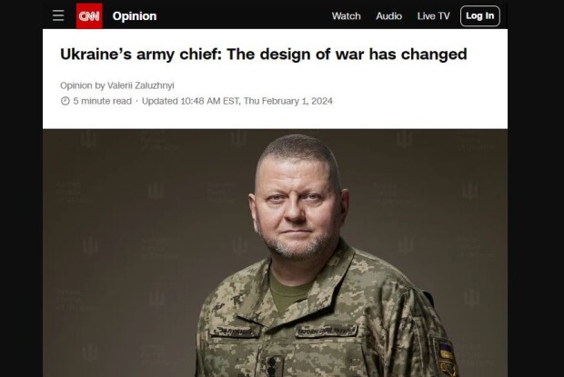 Що написав Головнокомандувач Залужний для CNN