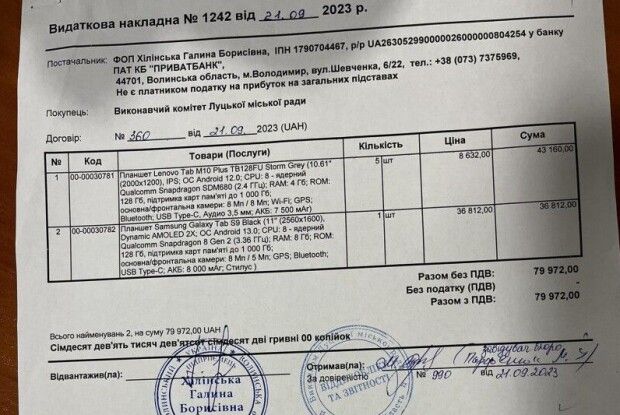 Луцька міська рада спростувала інформацію про завищені ціни на гаджети для ЗСУ