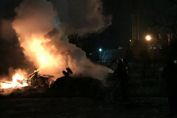На Полтавщині розбився вертоліт (Фото, відео)