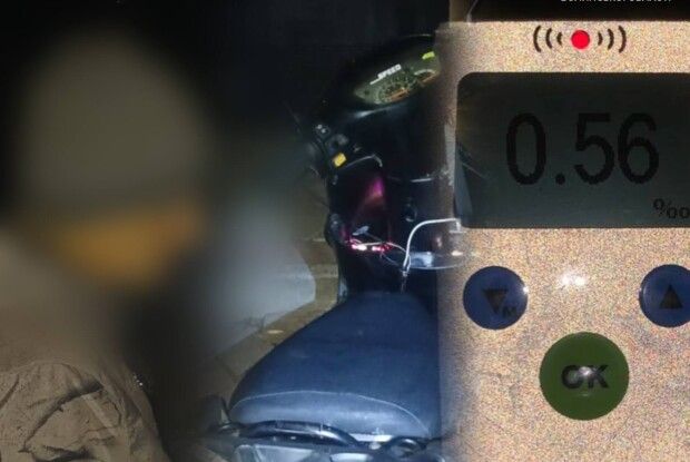 У Луцьку п'яний скутерист серед ночі «зібрав» низку адмінпротоколів