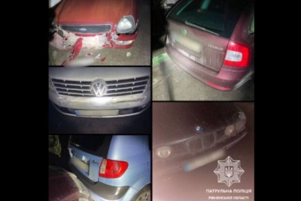 У Рівному 17-річний керманич «БМВ» протаранив чотири автівки й утік