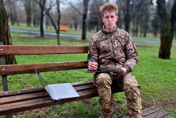 20-річний художник разом з батьком служить у «волинській» бригаді (Відео)