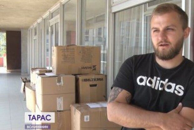 Волинський студент назбирав у Німеччині 5 тонн гуманітарної допомоги (Відео)