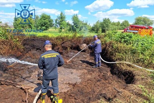 На Волині в урочищі загорівся торф