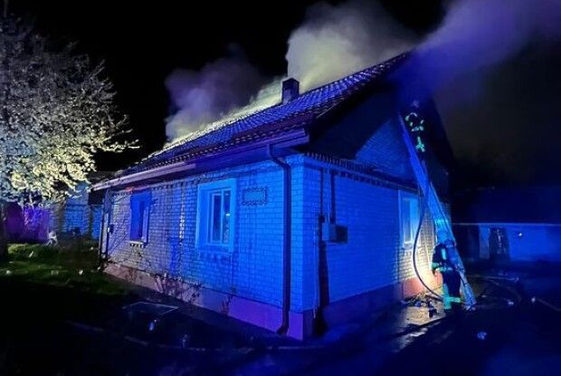 У Луцькому районі горів житловий будинок