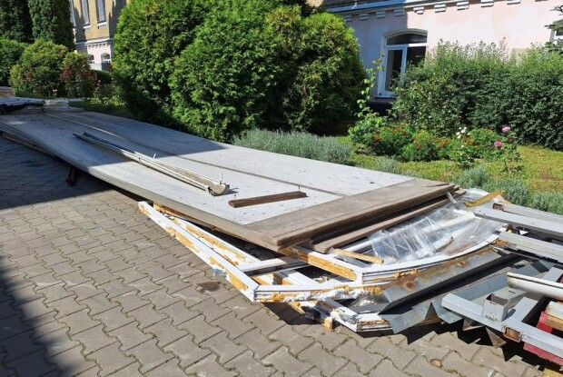 У Луцьку оцінили хід ремонтних робіт у військовому ліцеї після обстрілу (Фото)