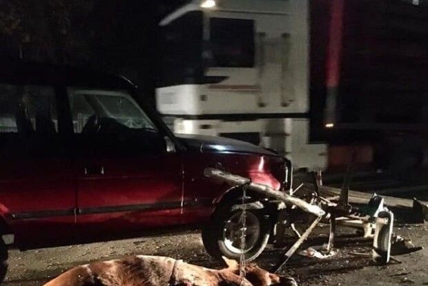 На Волині підвода в’їхала в позашляховик (Фото 18+)