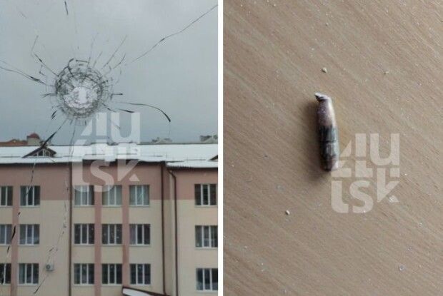 Куля пробила вікно ліцею під час атаки на Луцьк
