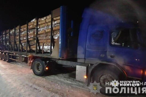 Колоди та дошки: на Волині поліція знову вилучила підозрілу деревину
