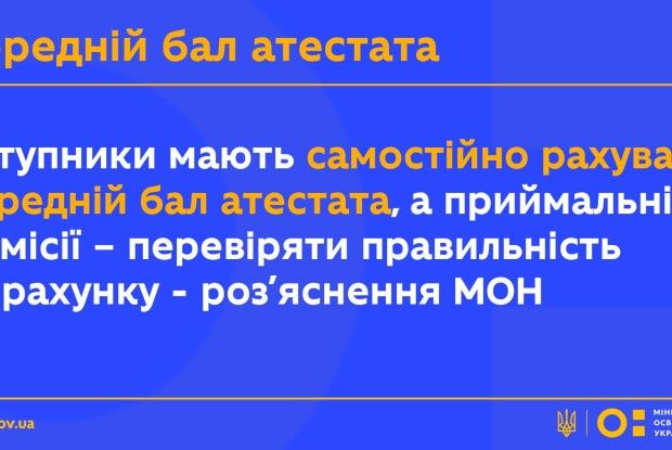 Міносвіти зобов'язує вступників самостійно рахувати бал атестата