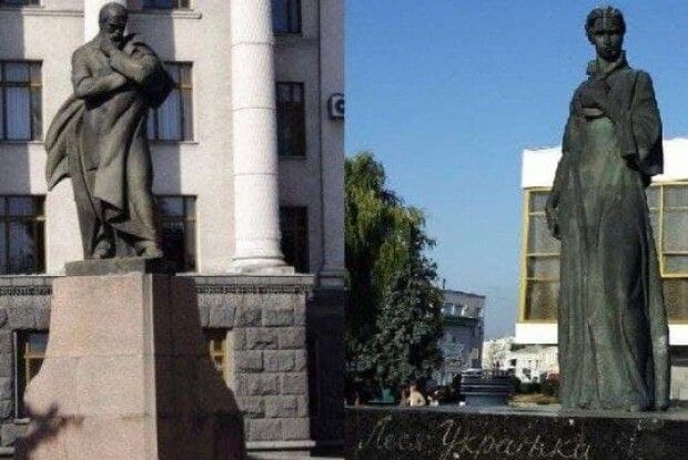 Чи мінятимуть місцями пам'ятники Шевченку і Лесі Українці у Луцьку