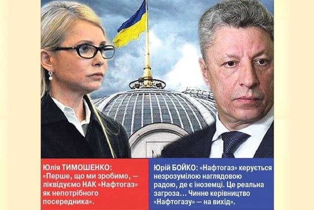 Окрім пані Тимошенко, «Нафтогаз» не влаштовує  і Юрія Бойка*