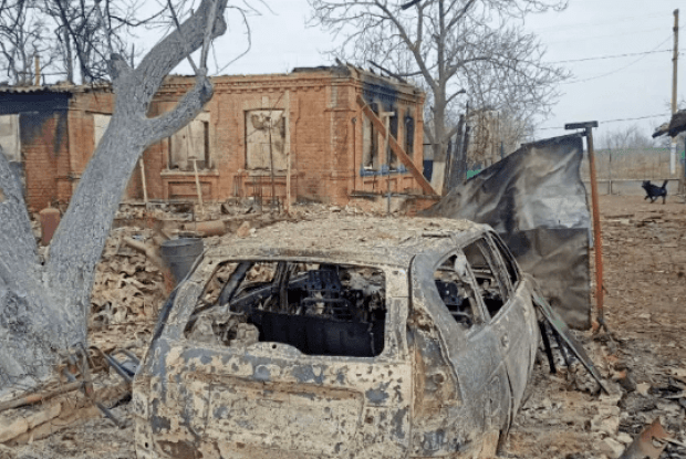 З'явилися фото стертого з лиця землі села Малі Щербаки на Запоріжжі