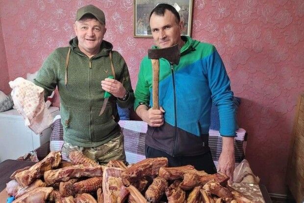 Волинянин відправив військовим півтори тонни копченого м'яса (Фото)