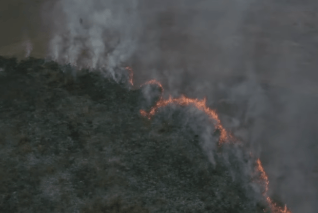 У Рівному горить Пагорб Слави (Відео)