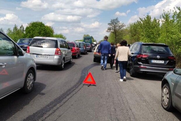 Рекордна кількість транспорту: на трасі Луцьк-Ковель – великий затор через фестиваль тюльпанів (Фото)