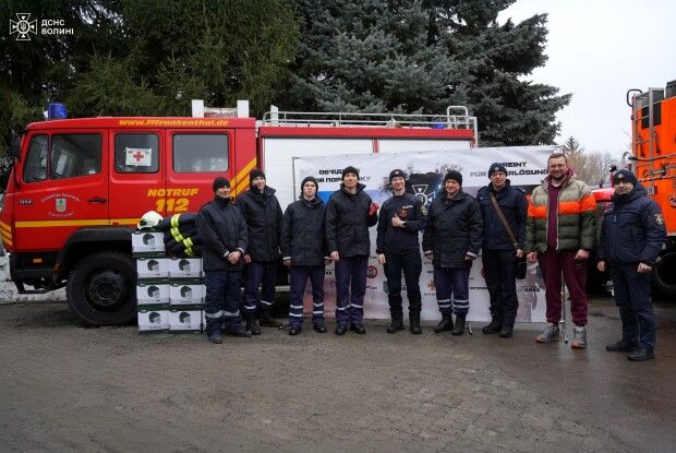 Німецькі партнери передали пожежний автомобіль для рятувальників Волині