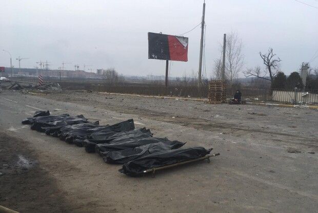 В Ірпені кацапи замінували тіла загиблих жителів