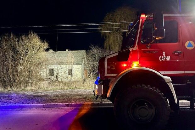 У Сарненському районі горіла кухня з газовим балоном