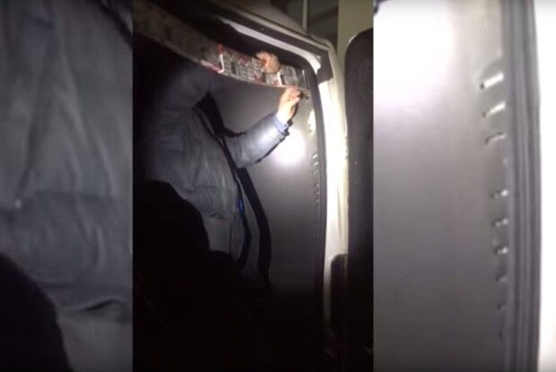 Сигаретну теплоізоляцію та заправлений куривом бак виявлено на кордоні з Польщею (Відео)