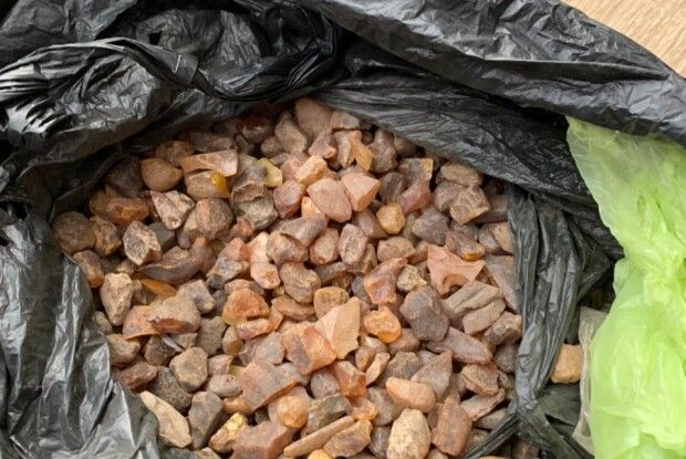 Під час обшуків в оселях волинян вилучили бурштин та зброю (Фото)