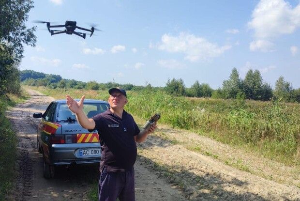 На торфяниками на Волині літали дрони